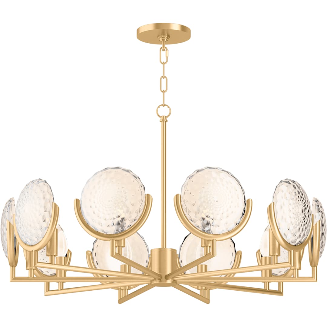 Arendela 30" Wide 10 Light Chandelier with Briolette Faceted Glass