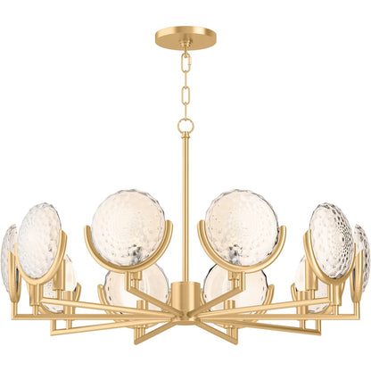 Arendela 30" Wide 10 Light Chandelier with Briolette Faceted Glass