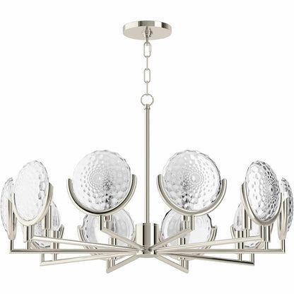 Arendela 30" Wide 10 Light Chandelier with Briolette Faceted Glass