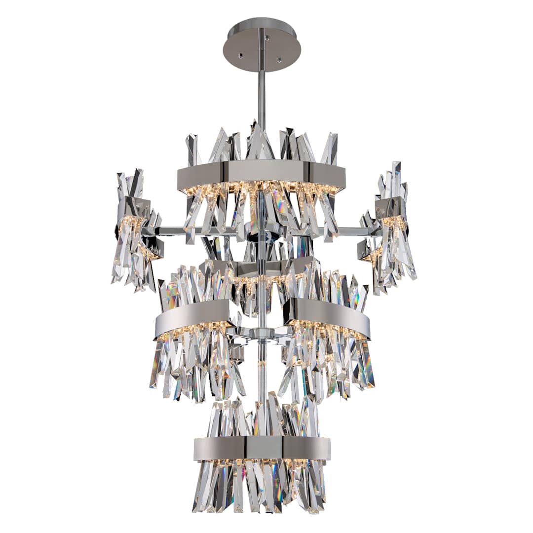 Glacier 36" Wide LED Crystal Chandelier