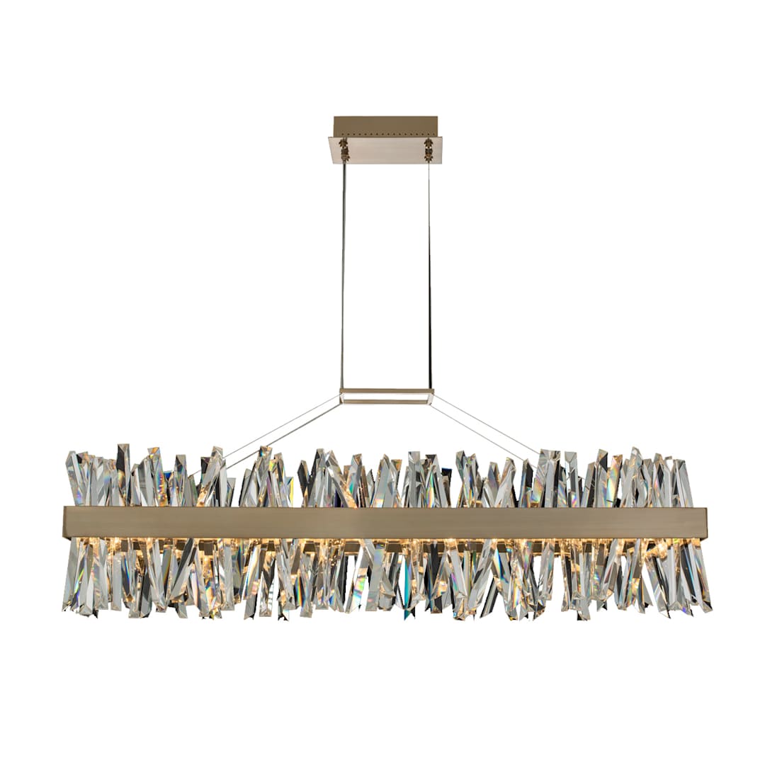 Glacier 48" Wide LED Crystal Linear Chandelier
