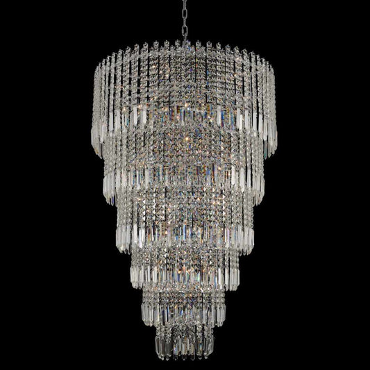 Pandoro 33" Wide 6 Tier Waterfall Chandelier with Firenze Crystal