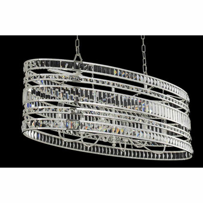 Strato 6 Light 42" Wide Crystal Drum Chandelier