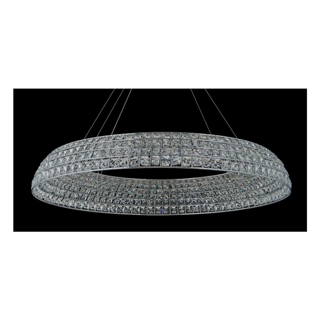 Nuvole 36" Wide LED Crystal Drum Chandelier