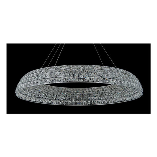 Nuvole 36" Wide LED Crystal Drum Chandelier