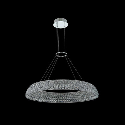 Nuvole 36" Wide LED Crystal Drum Chandelier