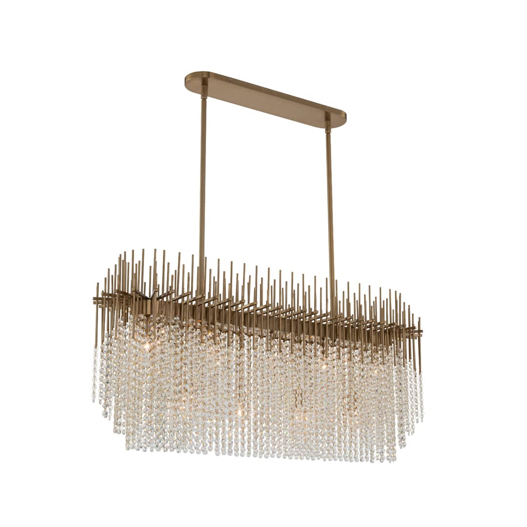 Estrella 42" Wide Crystal Linear Chandelier