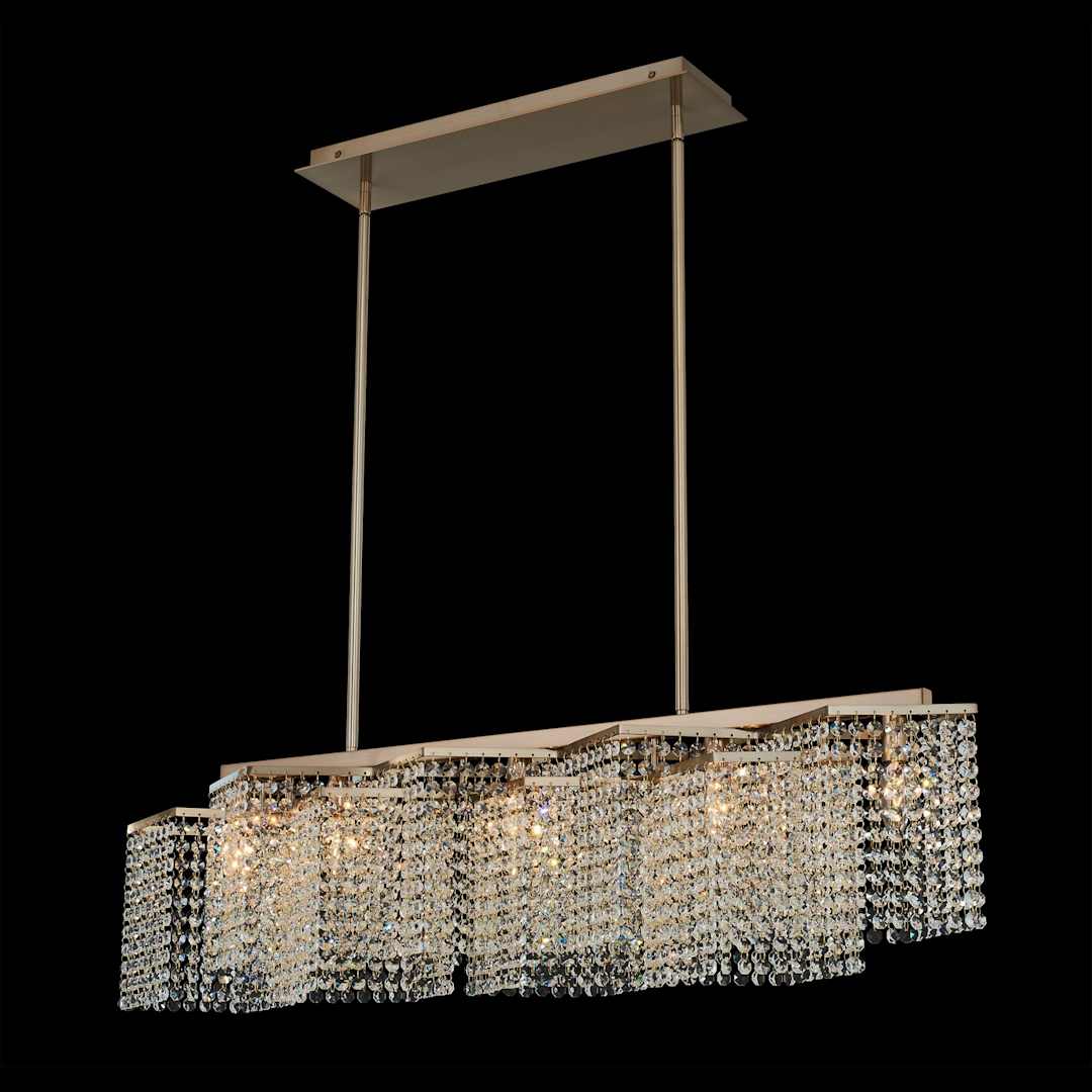 Cometa 5 Light 40" Wide Crystal Linear Pendant