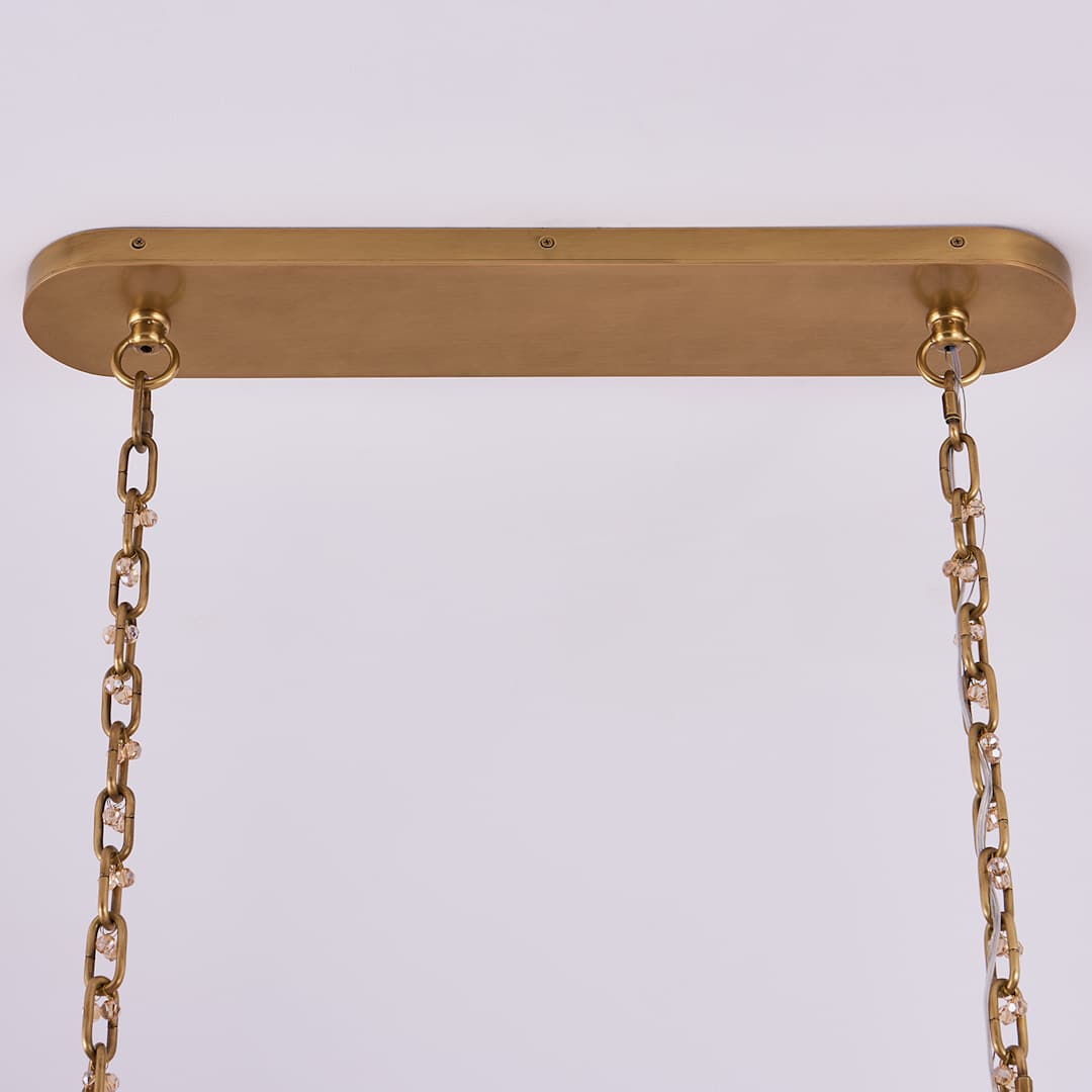 Fuji 12 Light 60" Wide Crystal Linear Pendant