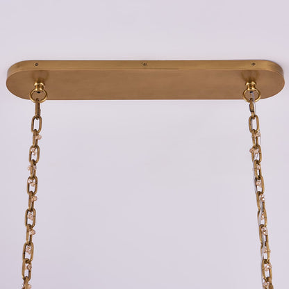 Fuji 12 Light 60" Wide Crystal Linear Pendant