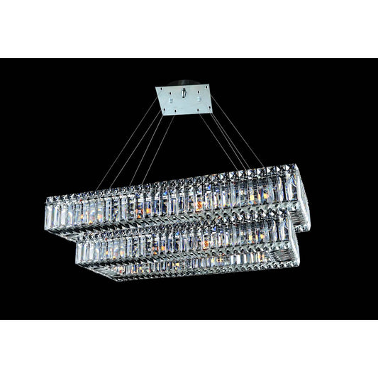 Quantum Baguette 26 Light Two Tier Chandelier