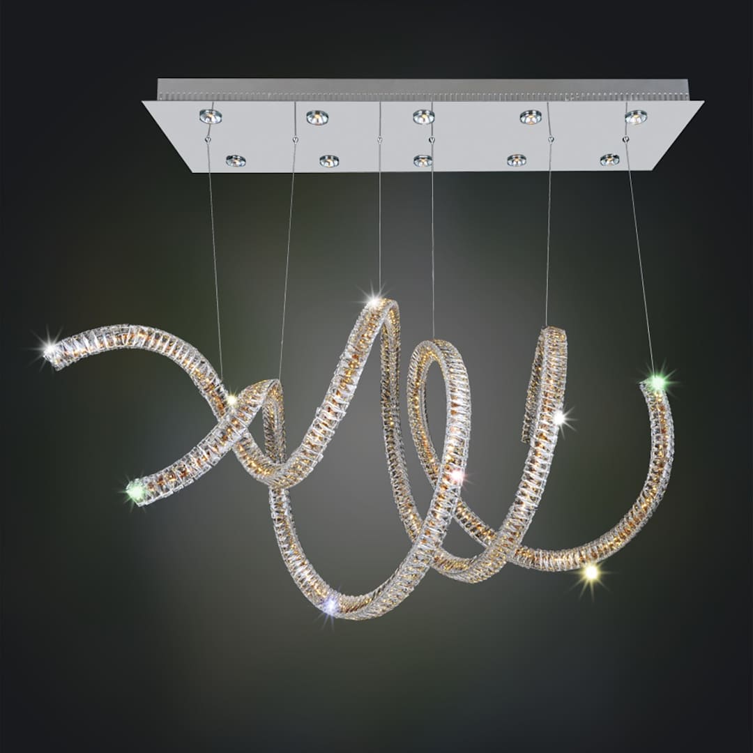 Ravina 10 Light 50" Wide LED Crystal Chandelier