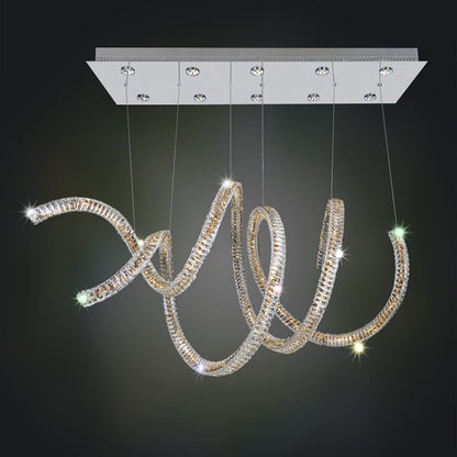 Ravina 10 Light 50" Wide LED Crystal Chandelier