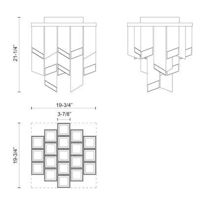 Rowland 20" Wide LED Flush Mount Ceiling Fixture