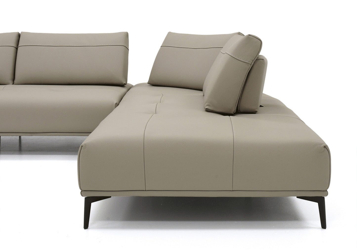 Matteo Sectional - Taupe Leather