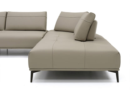 Matteo Sectional - Taupe Leather