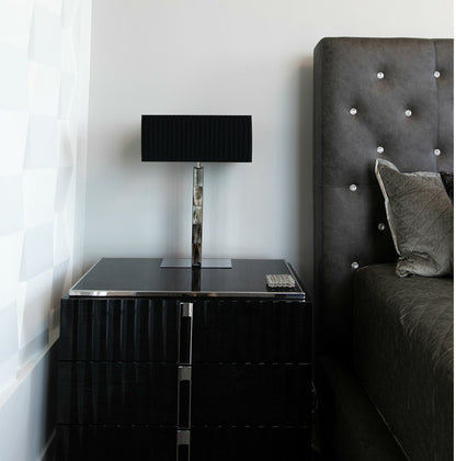 Red Carpet 3-Drawer Nightstand - Black Pearl