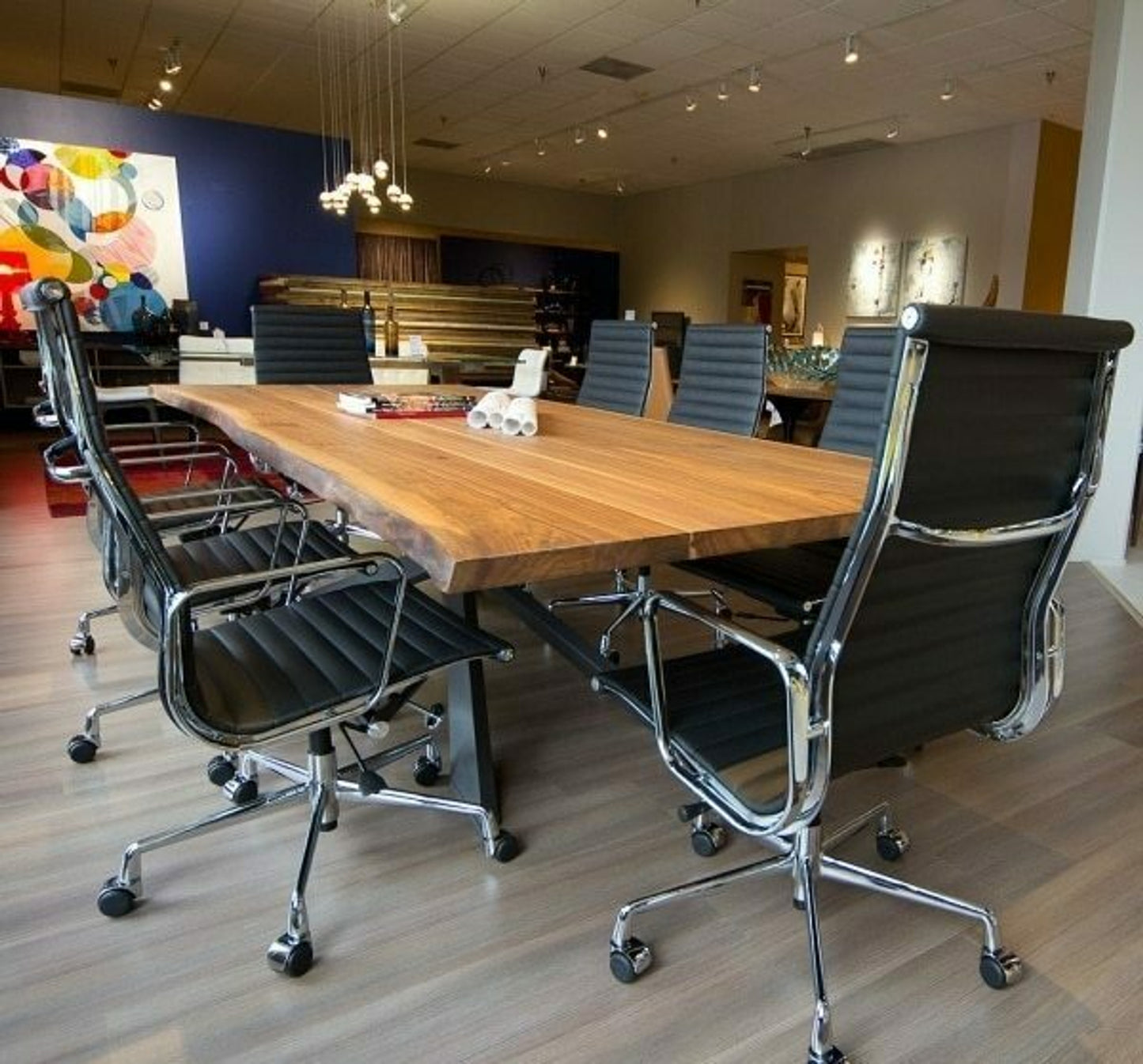 Spyder Dining Table - Walnut/Graphite/94.5