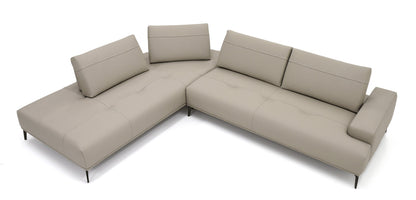 Matteo Sectional - Taupe Leather