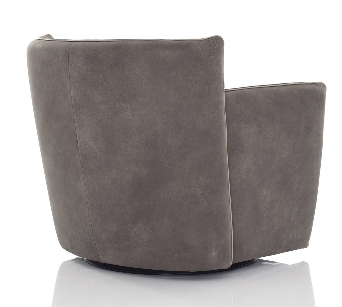Tulip Swivel Chair - Taupe Leather