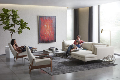 Inspiration Sectional - Grey Leather