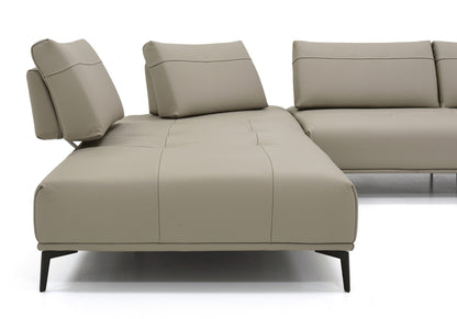 Matteo Sectional - Taupe Leather