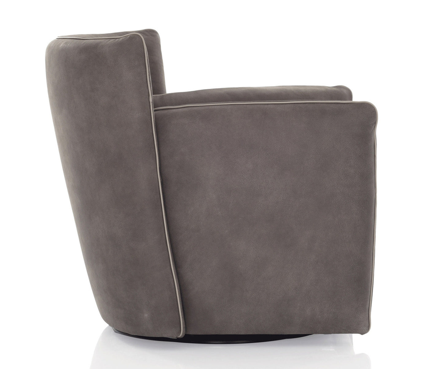 Tulip Swivel Chair - Taupe Leather