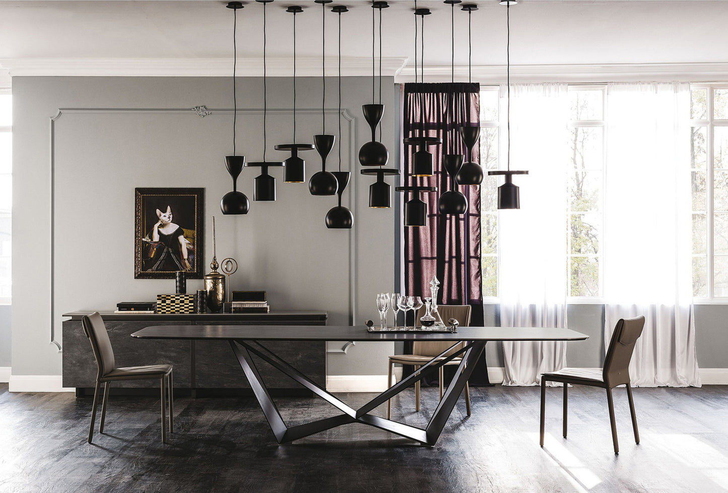 Skorpio Keramik Dining Table - 118 In