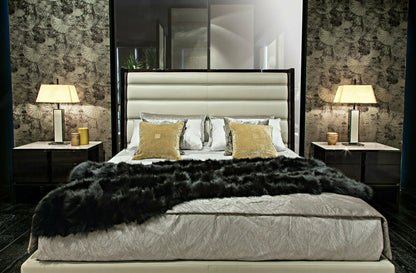 Black & More Bed - Ivory Leather