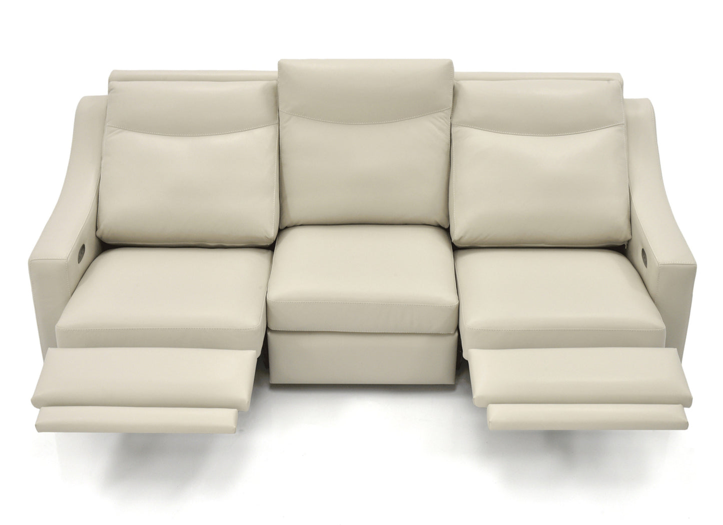 Sarasota Power Sofa - Beige Leather