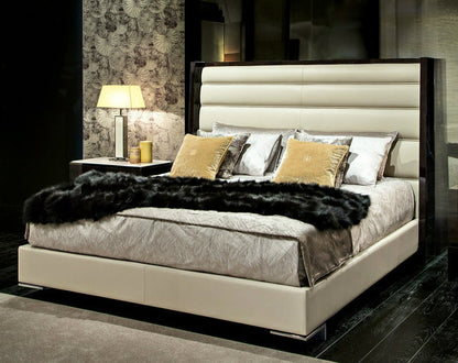 Black & More Bed - Black Leather