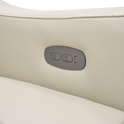 Sarasota Power Sofa - Beige Leather