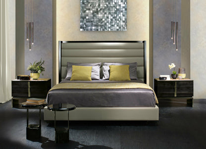Black & More Bed - Black Leather