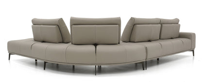 Matteo Sectional - Taupe Leather