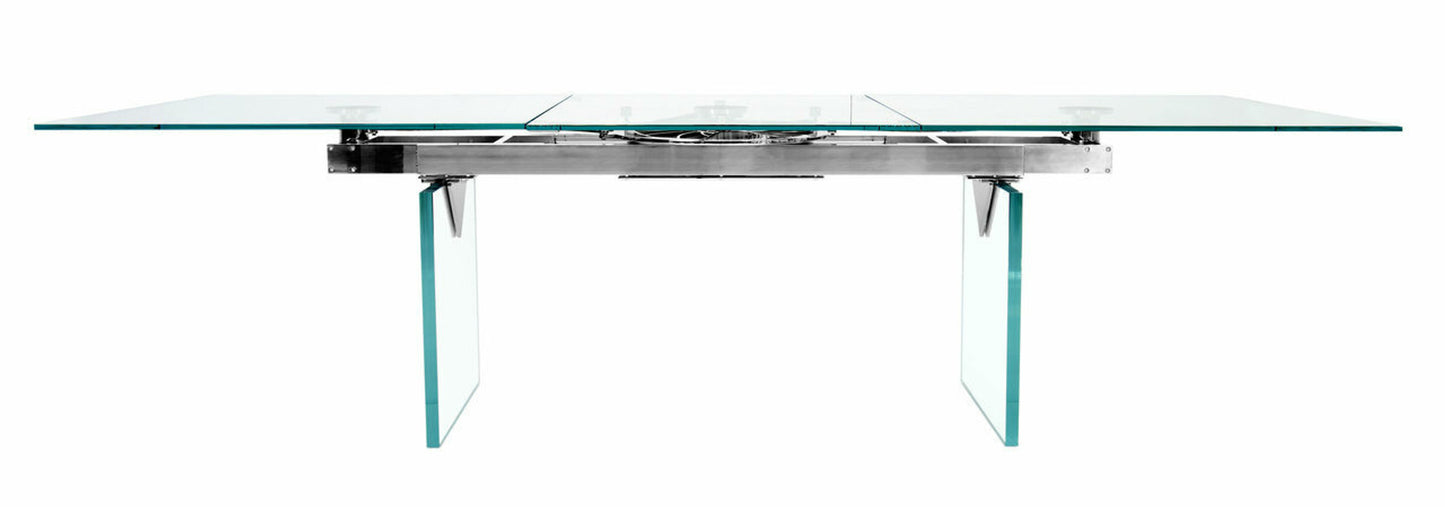 Quasar Extension Dining Table - Glass