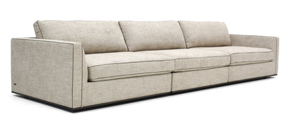 Siena 3-Seat Grand Sofa - Beige Fabric