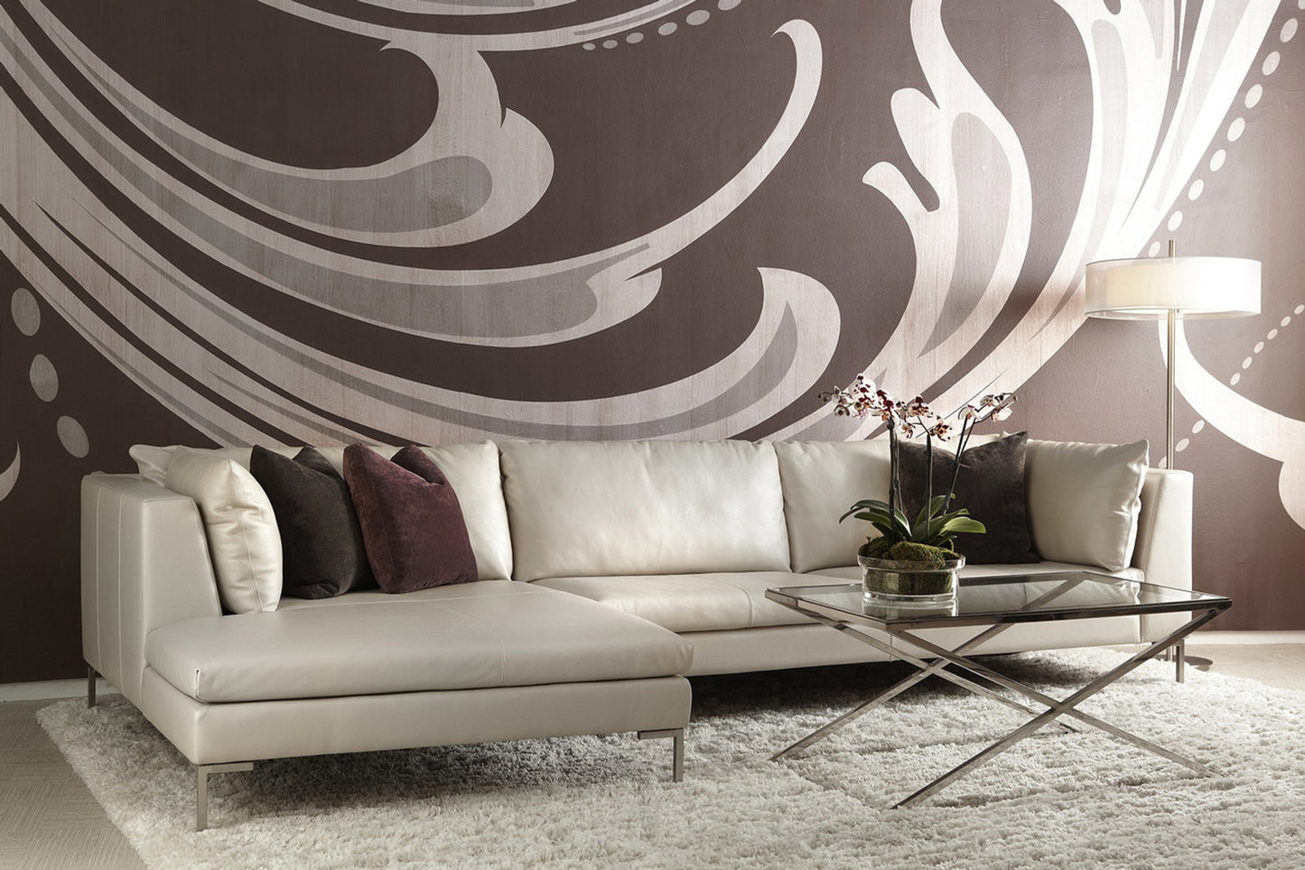 Inspiration Sectional - Grey Leather