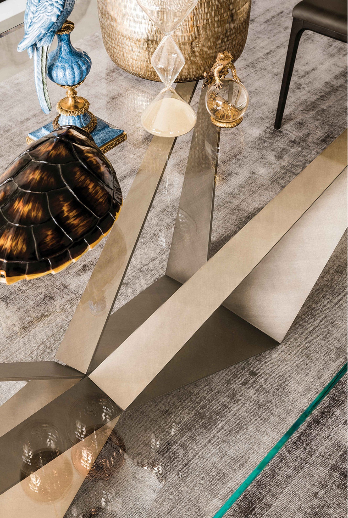Skorpio Glass Dining Table - 118 In