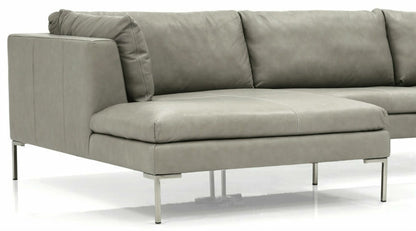 Inspiration Sectional - Grey Leather