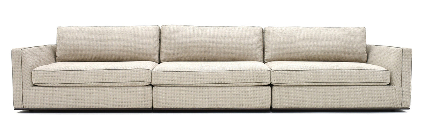 Siena 3-Seat Grand Sofa - Beige Fabric