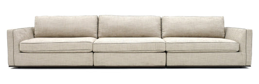Siena 3-Seat Grand Sofa - Beige Fabric