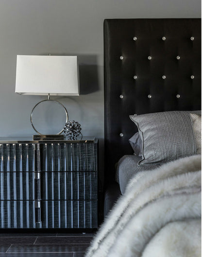 Red Carpet 3-Drawer Nightstand - Black Pearl