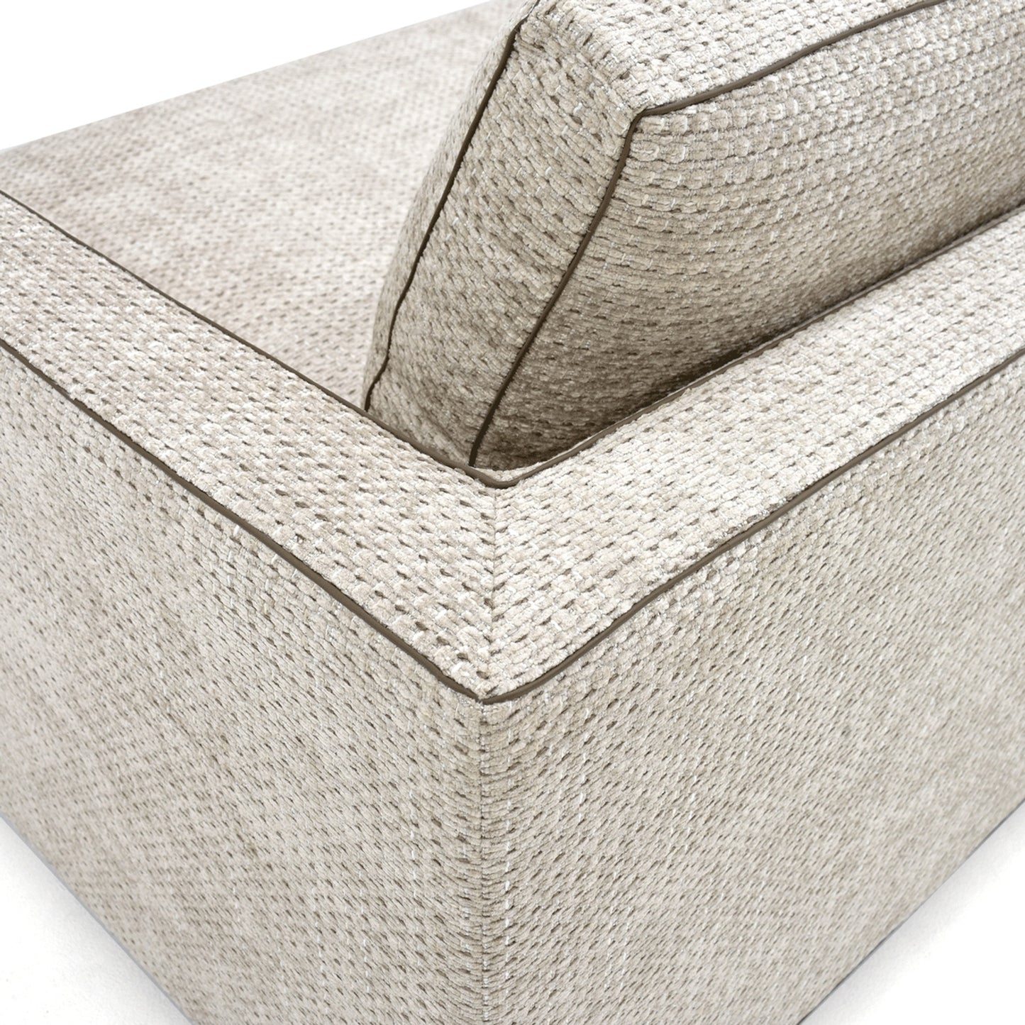 Siena 3-Seat Grand Sofa - Beige Fabric