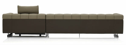 Nautilus Sectional - Khaki Leather