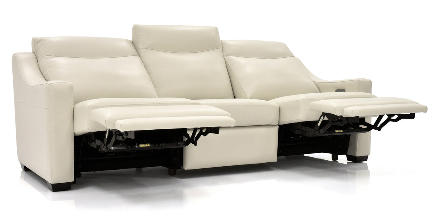 Sarasota Power Sofa - Beige Leather