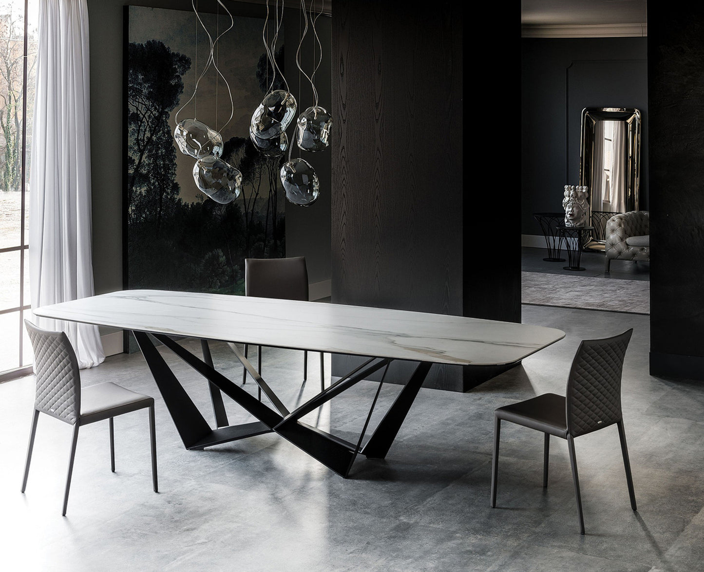 Skorpio Keramik Dining Table - 118 In