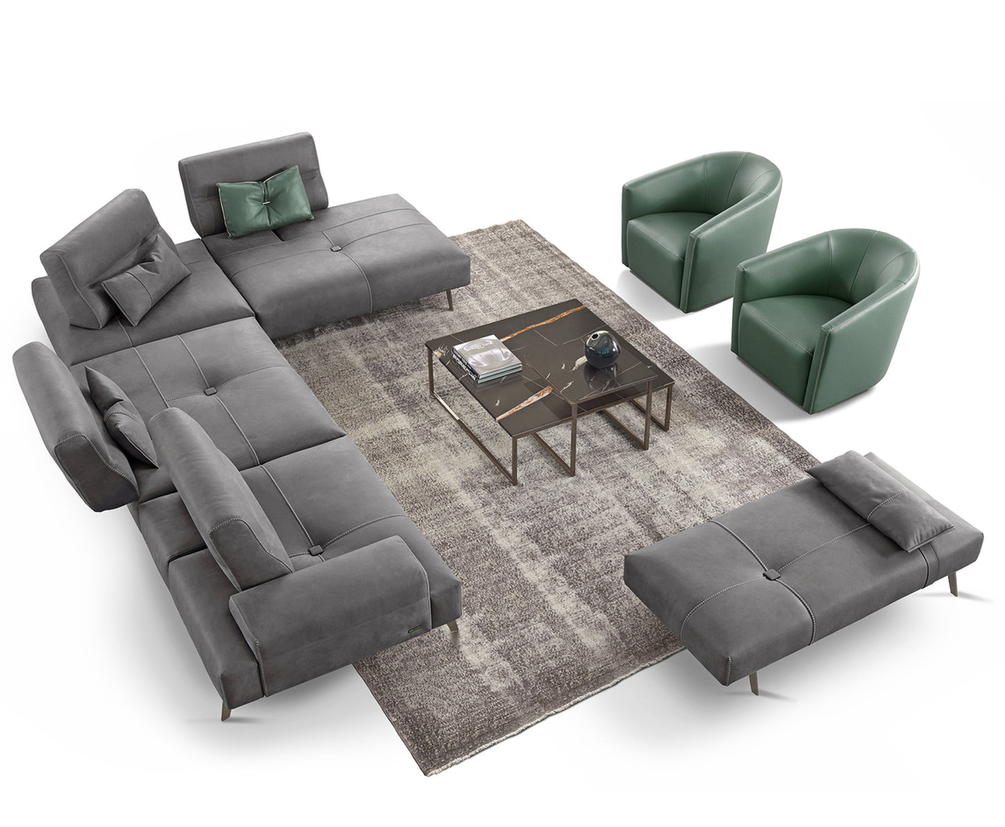 Smart Sectional - Dark Blue