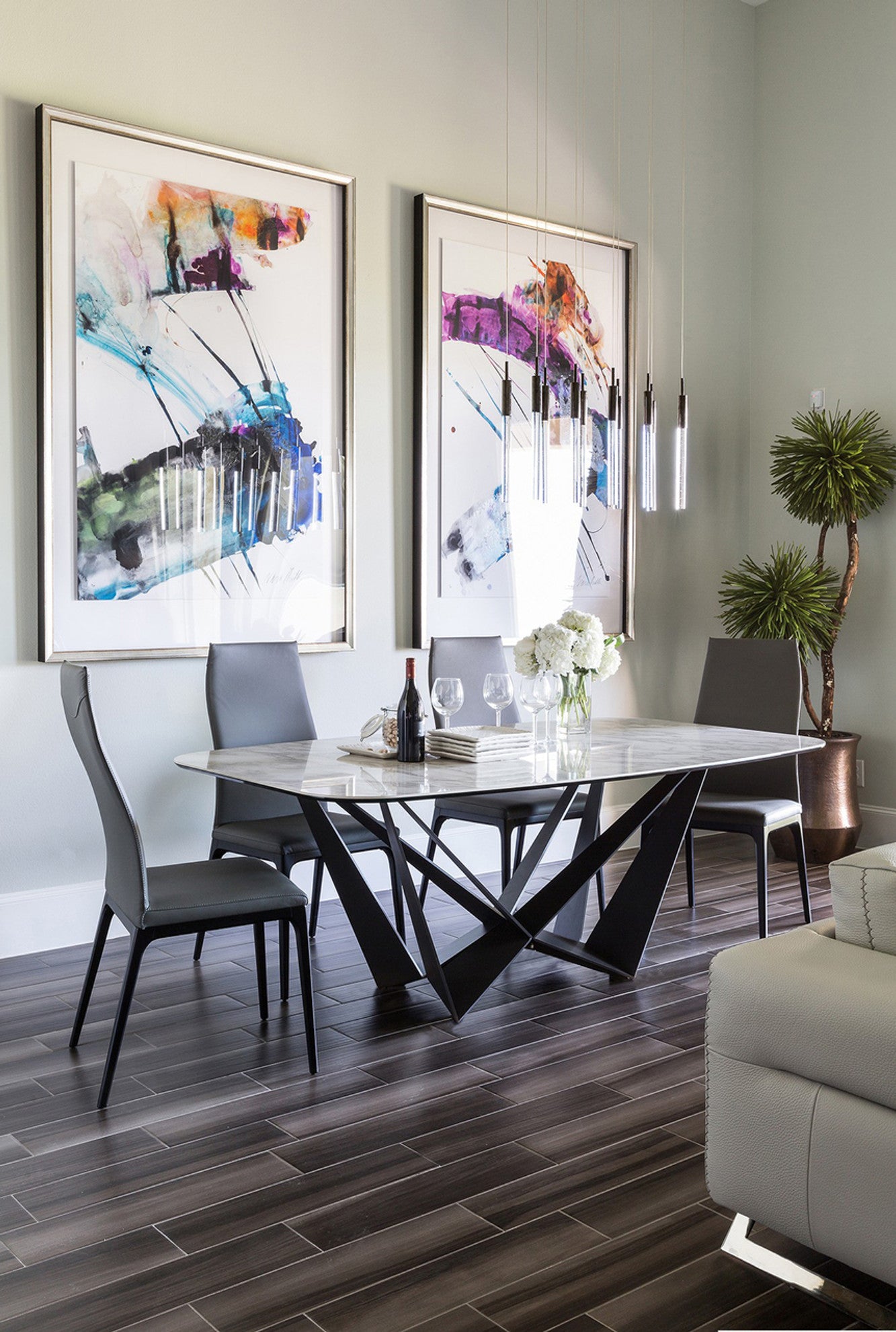 Skorpio Keramik Dining Table - 118 In