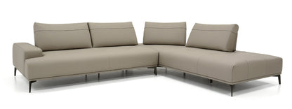 Matteo Sectional - Taupe Leather
