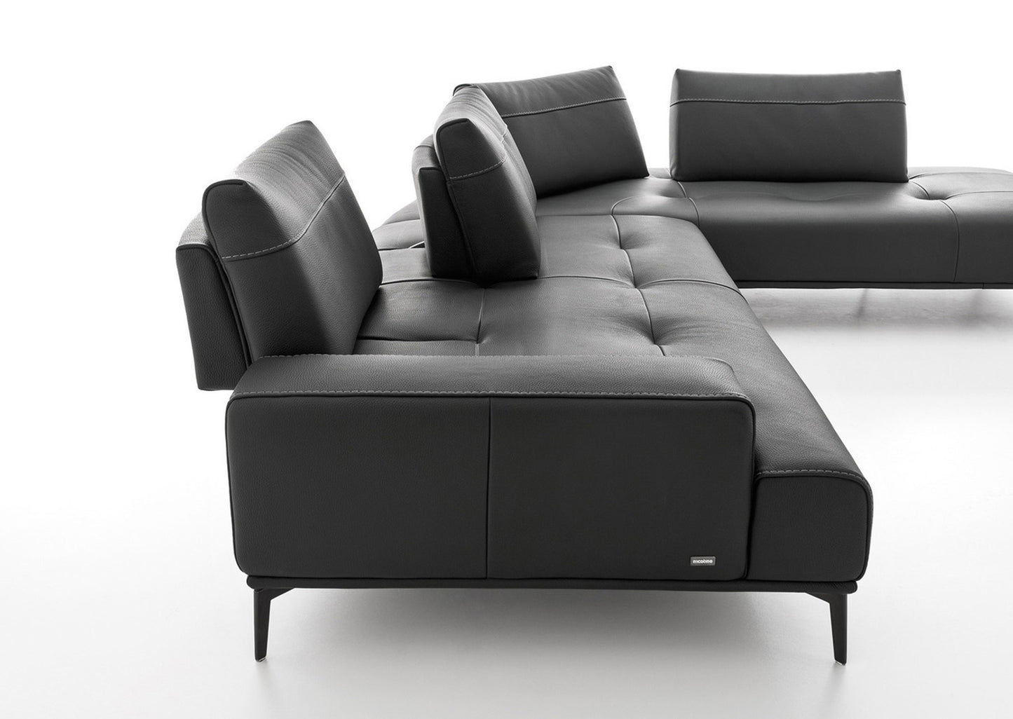 Matteo Sectional - Taupe Leather